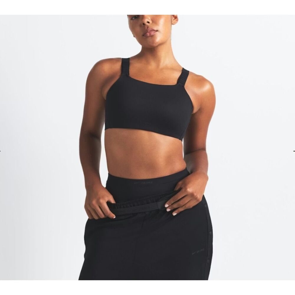 NEW NikeSKIMS Matte Wide Strap Bra Obsidian Black 34DD 34E NWT Nike SKIMS